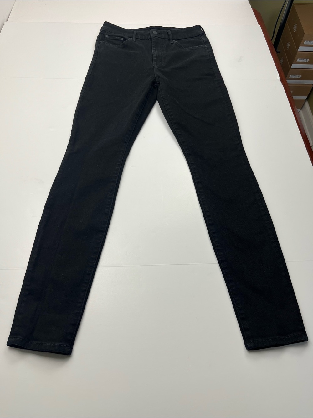 Mother High Waisted Looker Skimp Womens Black Size 28 Denim Jean Skinny Stretch